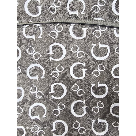 Guess Elkton Signature Logo Mini Purse Backpack Compact Designer Diaper Bag Gray - Picture 11 of 13